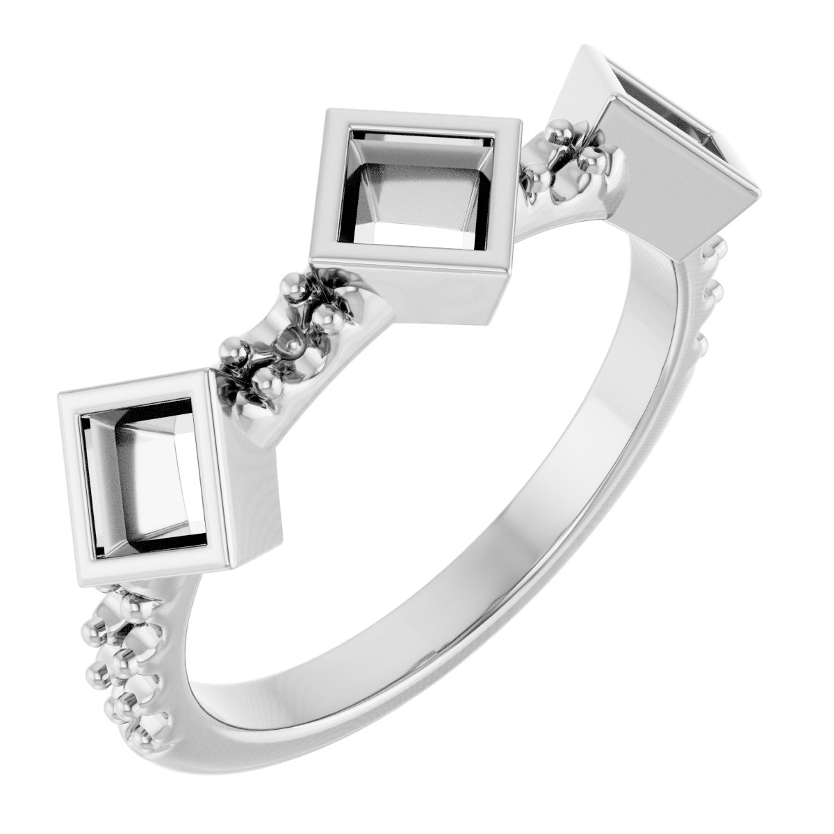 Accented Three-Stone Anniversary Band