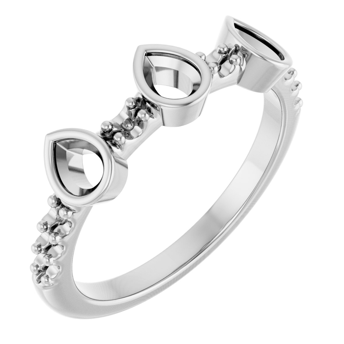 Accented Three-Stone Anniversary Band