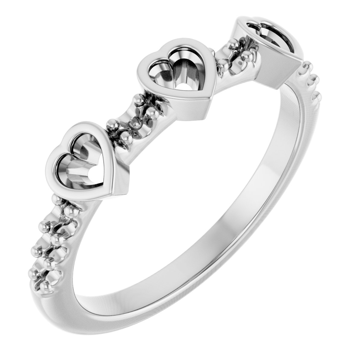 Accented Three-Stone Anniversary Band