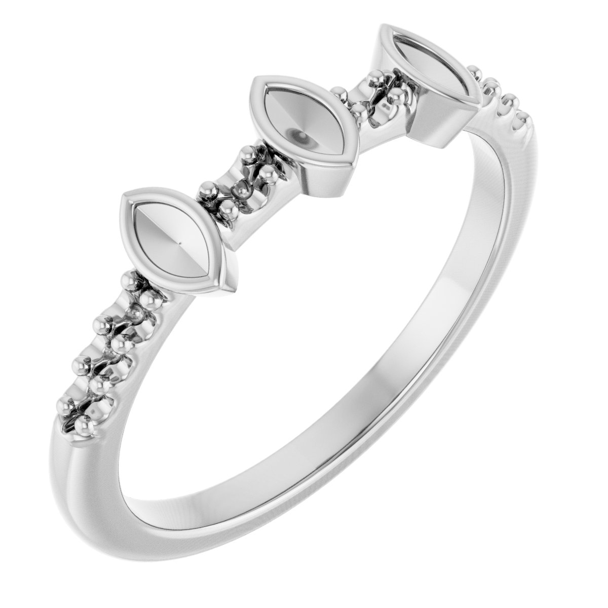 Accented Three-Stone Anniversary Band