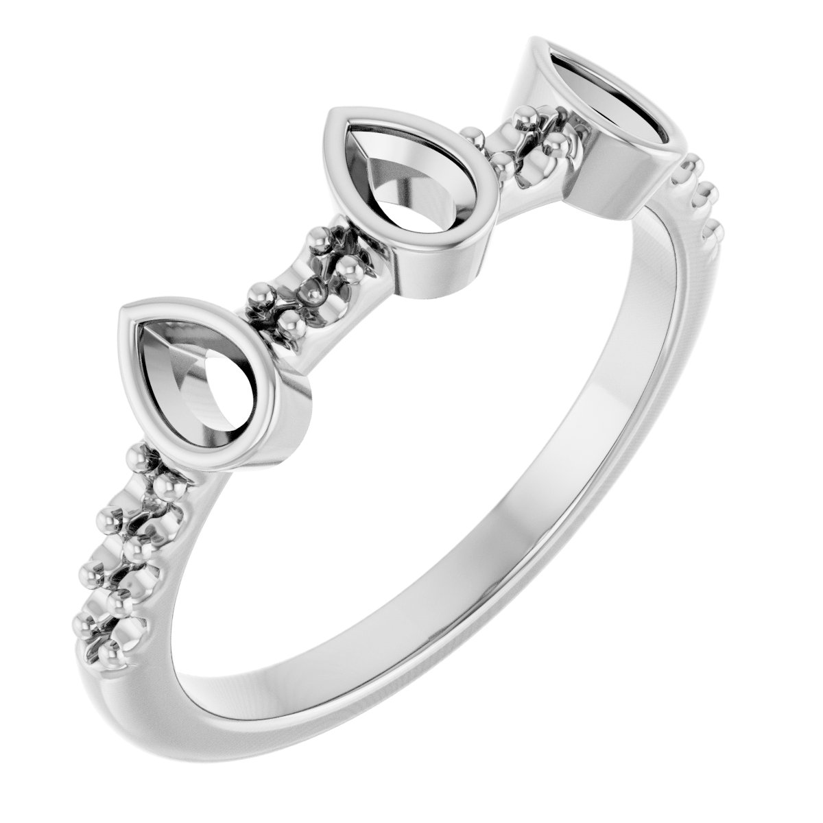 Accented Three-Stone Anniversary Band
