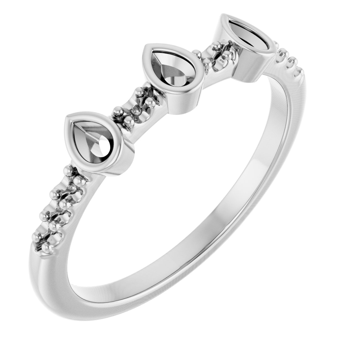 Accented Three-Stone Anniversary Band