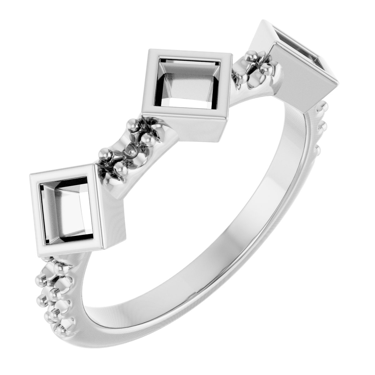 Accented Three-Stone Anniversary Band