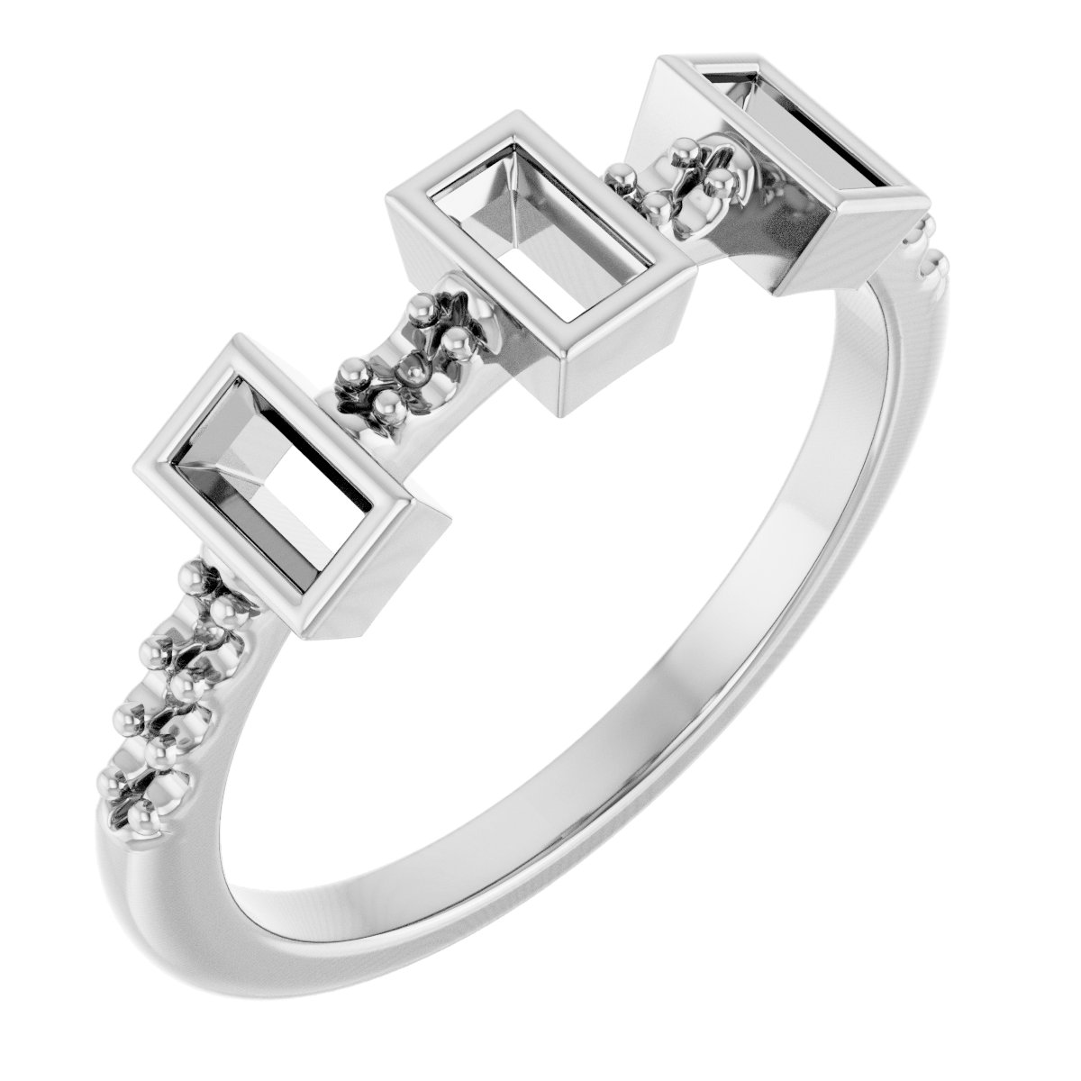 Accented Three-Stone Anniversary Band