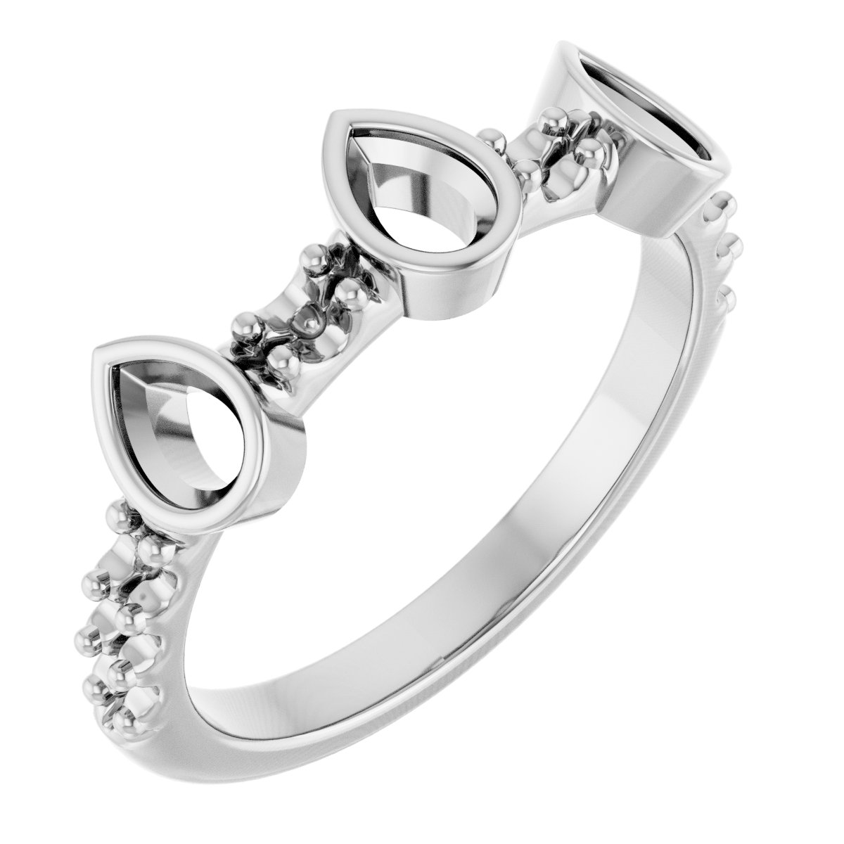 Accented Three-Stone Anniversary Band