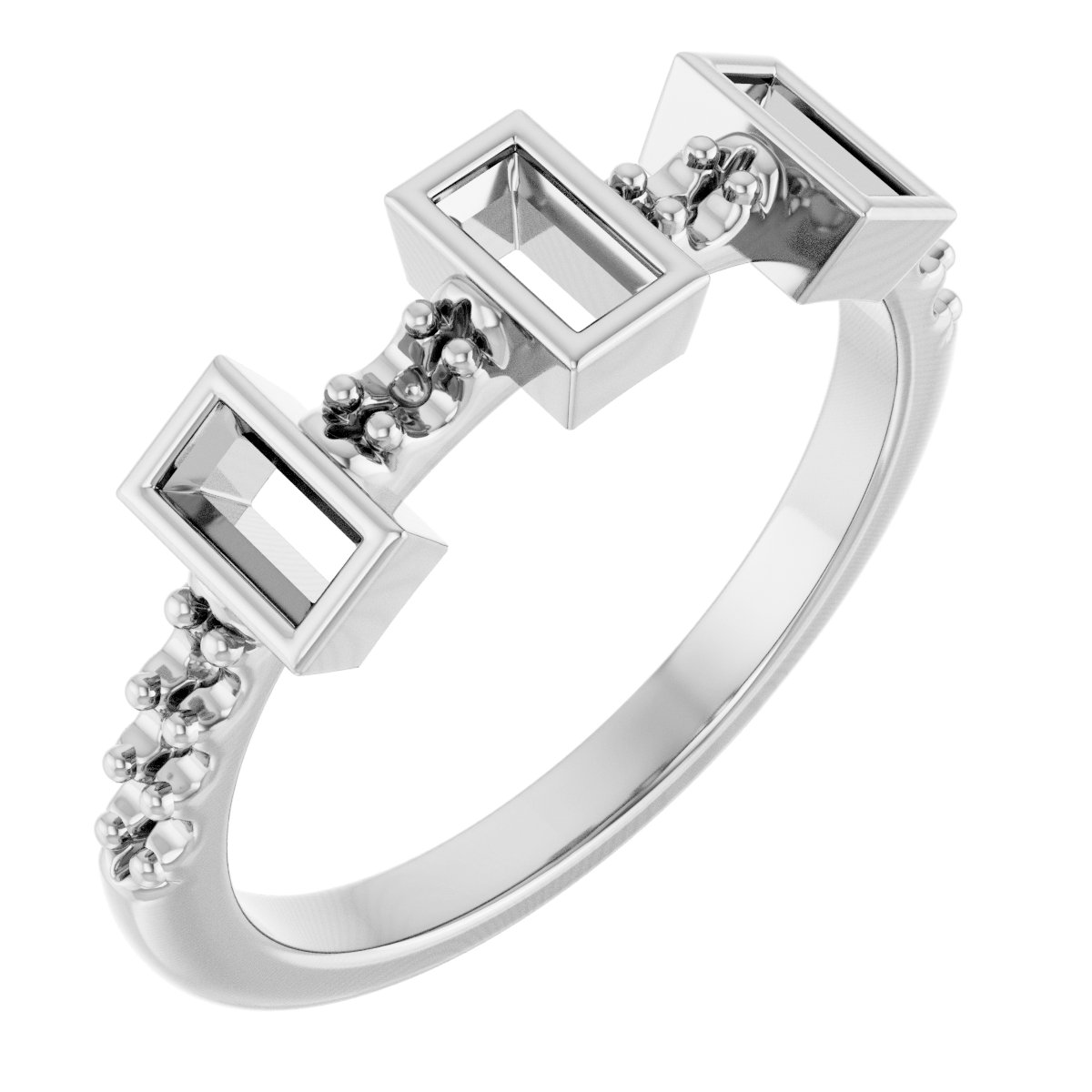 Accented Three-Stone Anniversary Band