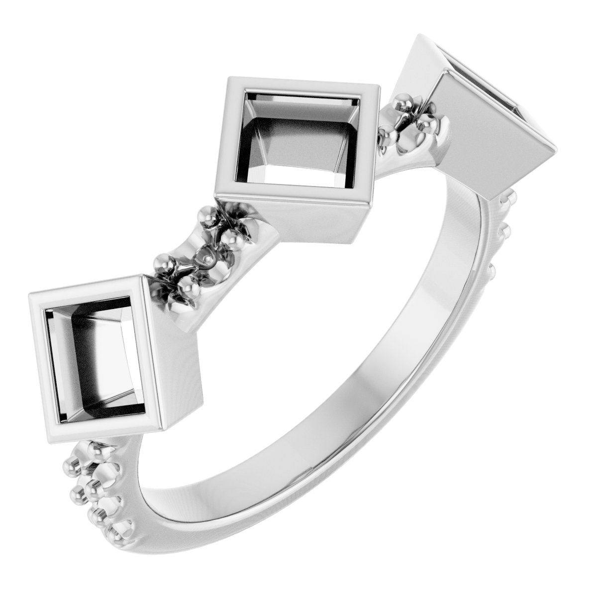 Accented Three-Stone Anniversary Band