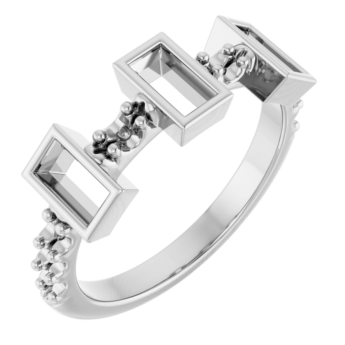 Accented Three-Stone Anniversary Band