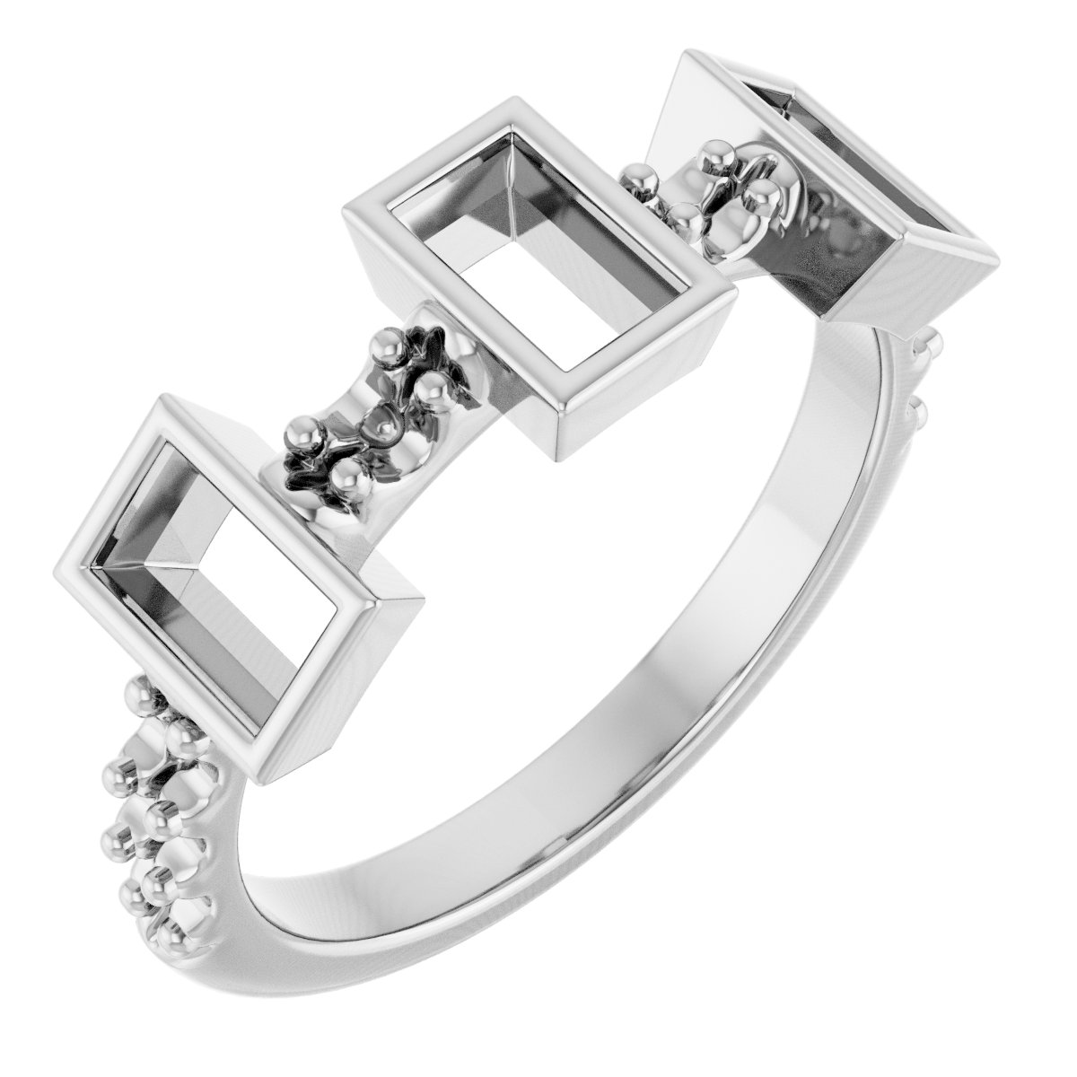 Accented Three-Stone Anniversary Band