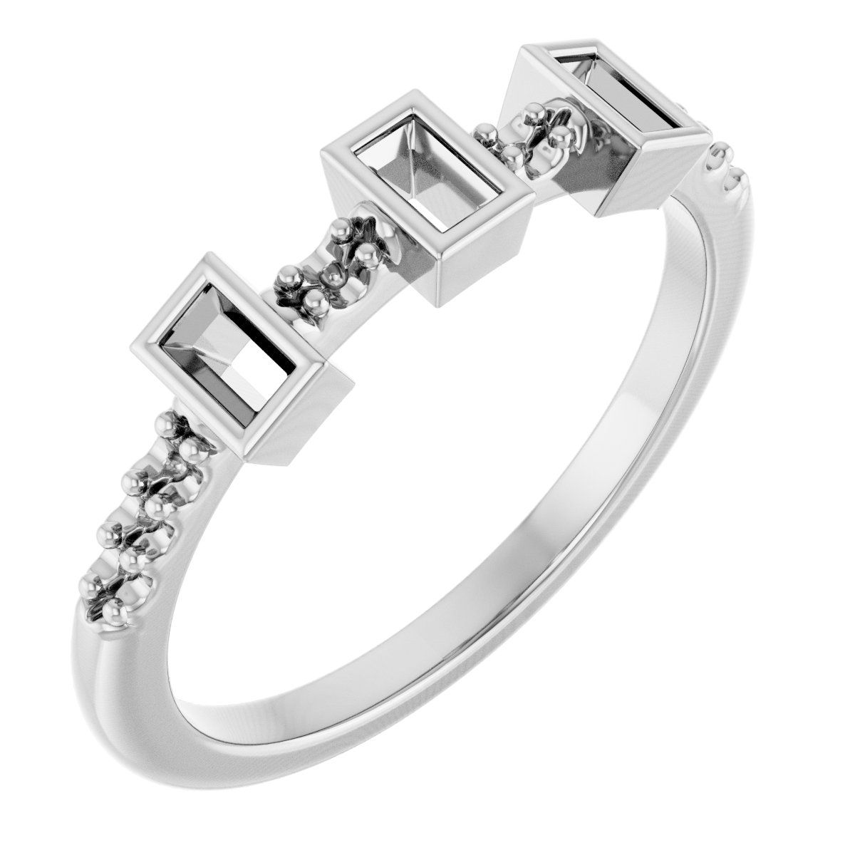 Accented Three-Stone Anniversary Band
