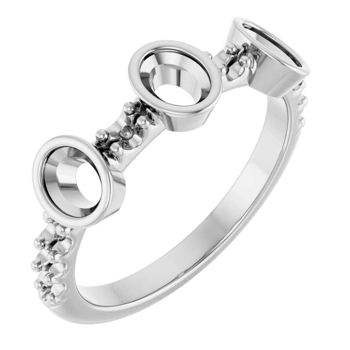 Accented Three-Stone Anniversary Band