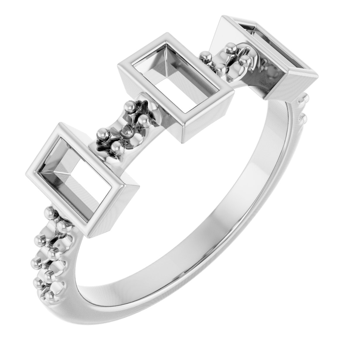 Accented Three-Stone Anniversary Band
