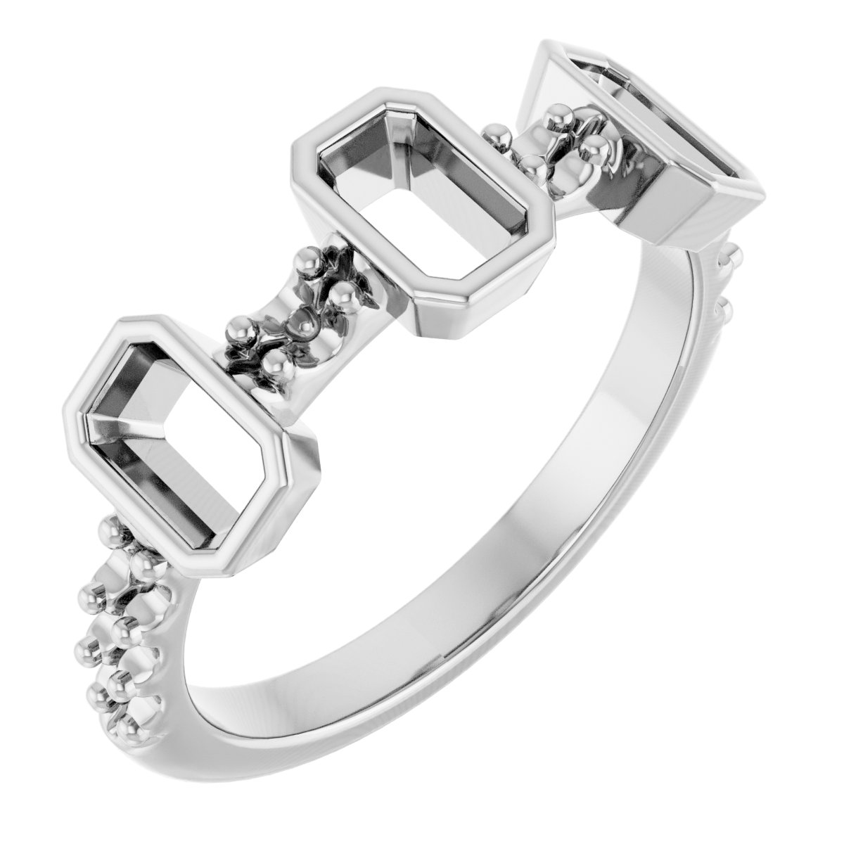 Accented Three-Stone Anniversary Band