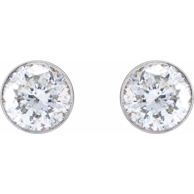 14K White 1/4 CTW Natural Diamond Ultra Light Stud Earrings