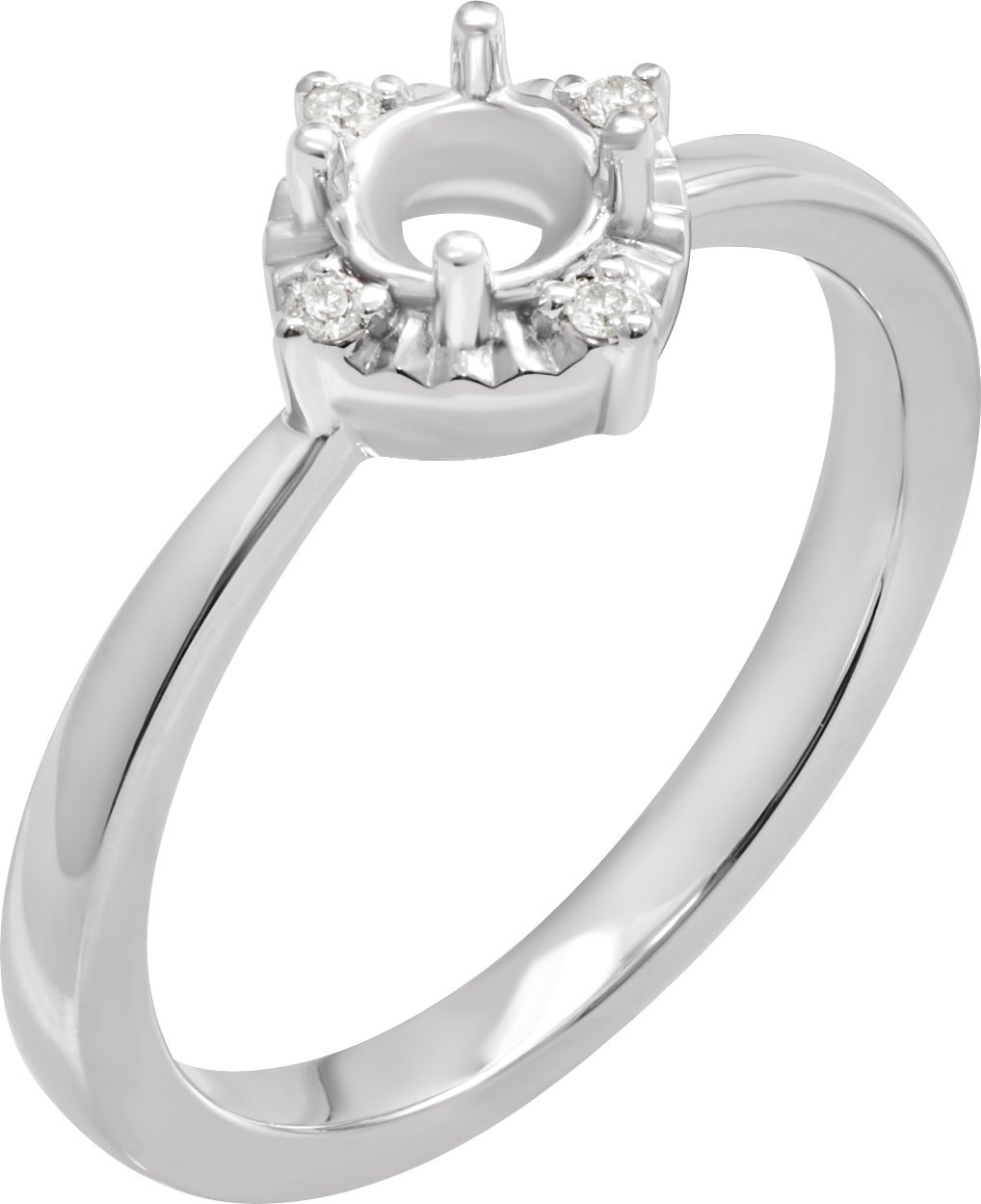 Halo-Style Birthstone Ring