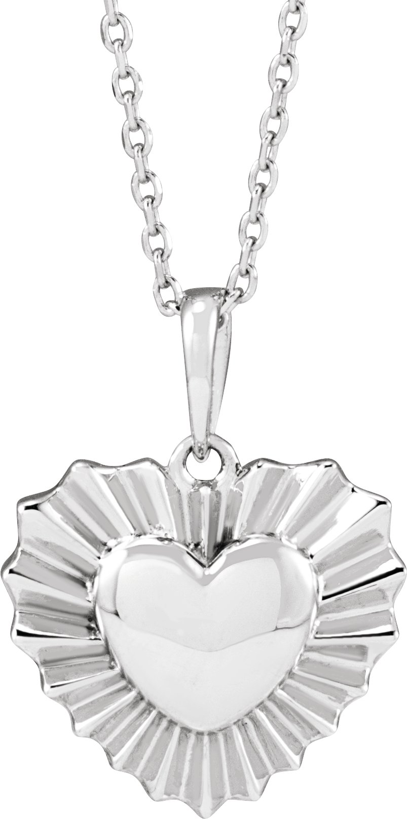 Platinum Starburst Heart 16-18