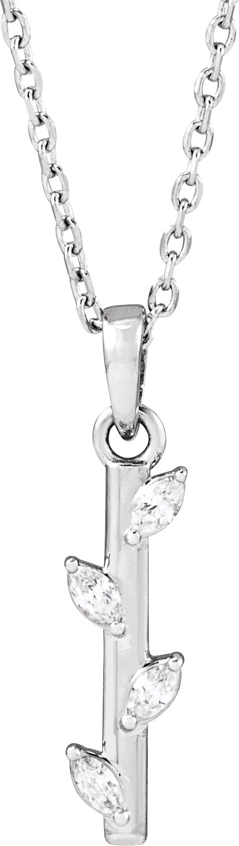 Floral Bar Necklace or Pendant