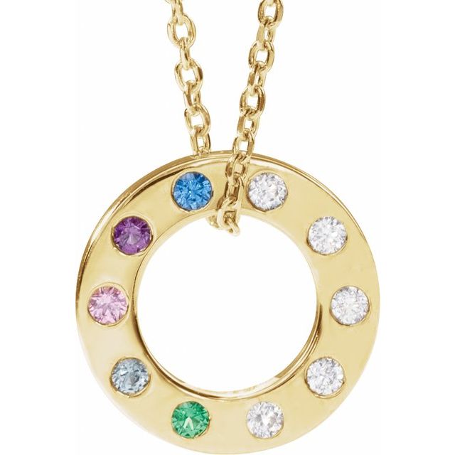 rainbow charm necklace
