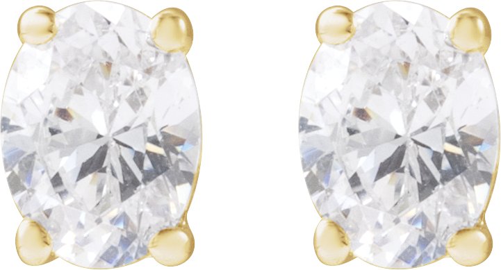 Alternative view of Lab-Grown Diamond Stud Earrings