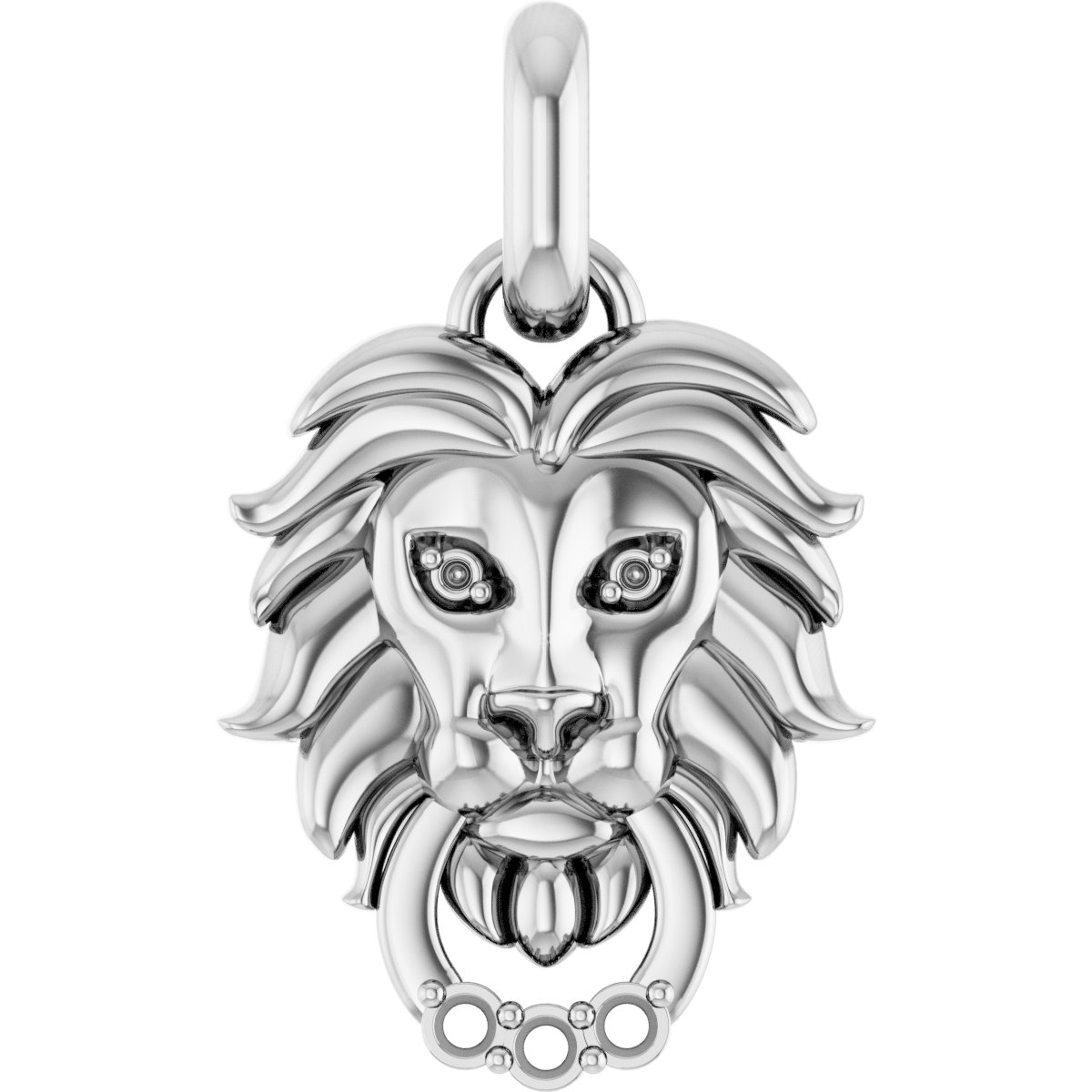 Accented Lion Necklace or Pendant