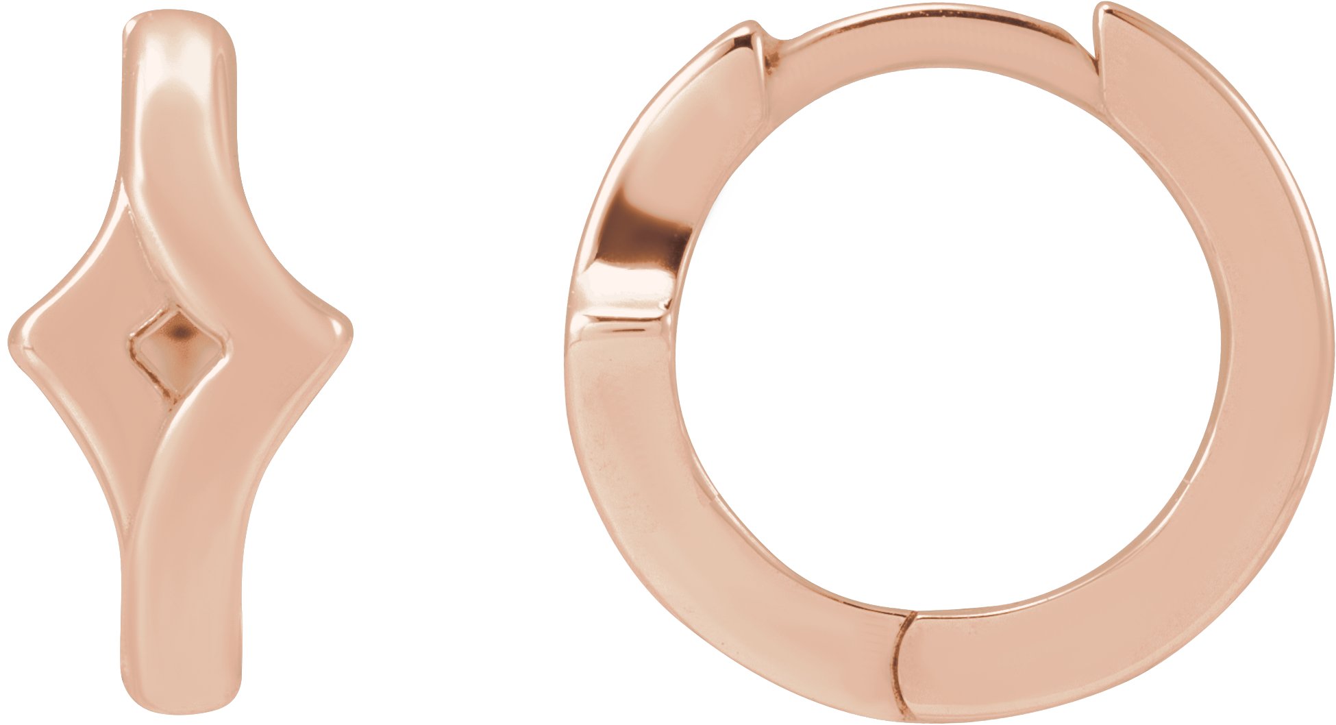 Geometric Huggie Hoop Earrings