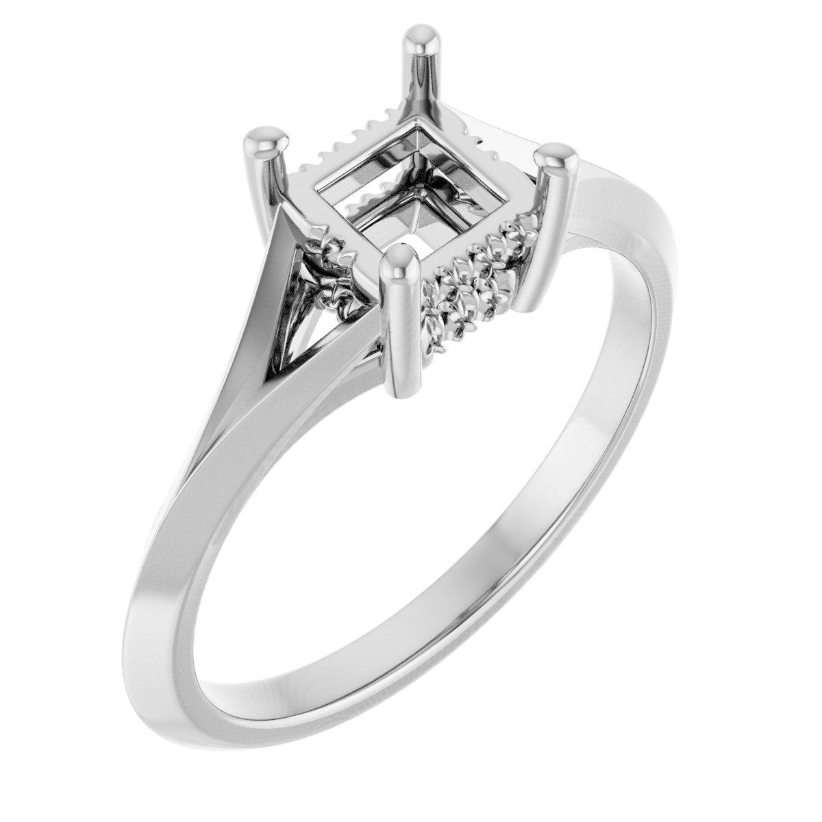 Hidden Halo-Style Engagement Ring