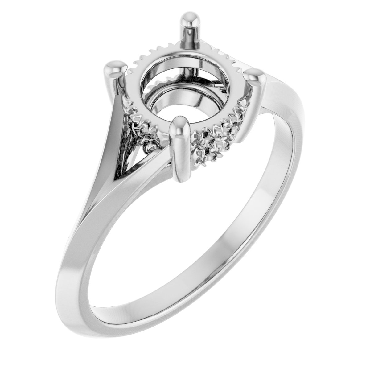 Hidden Halo-Style Engagement Ring