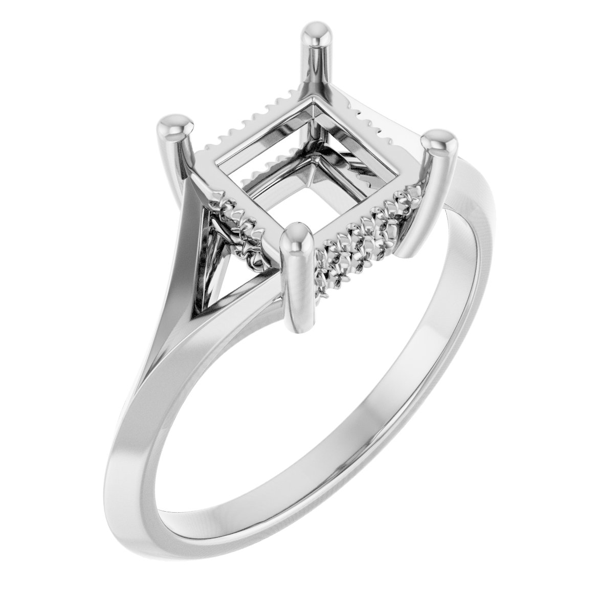 Hidden Halo-Style Engagement Ring