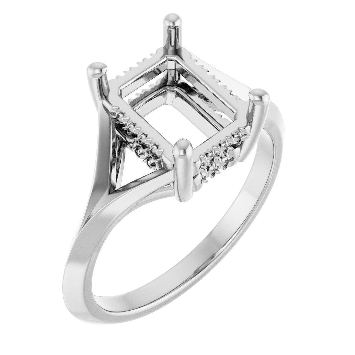 Hidden Halo-Style Engagement Ring