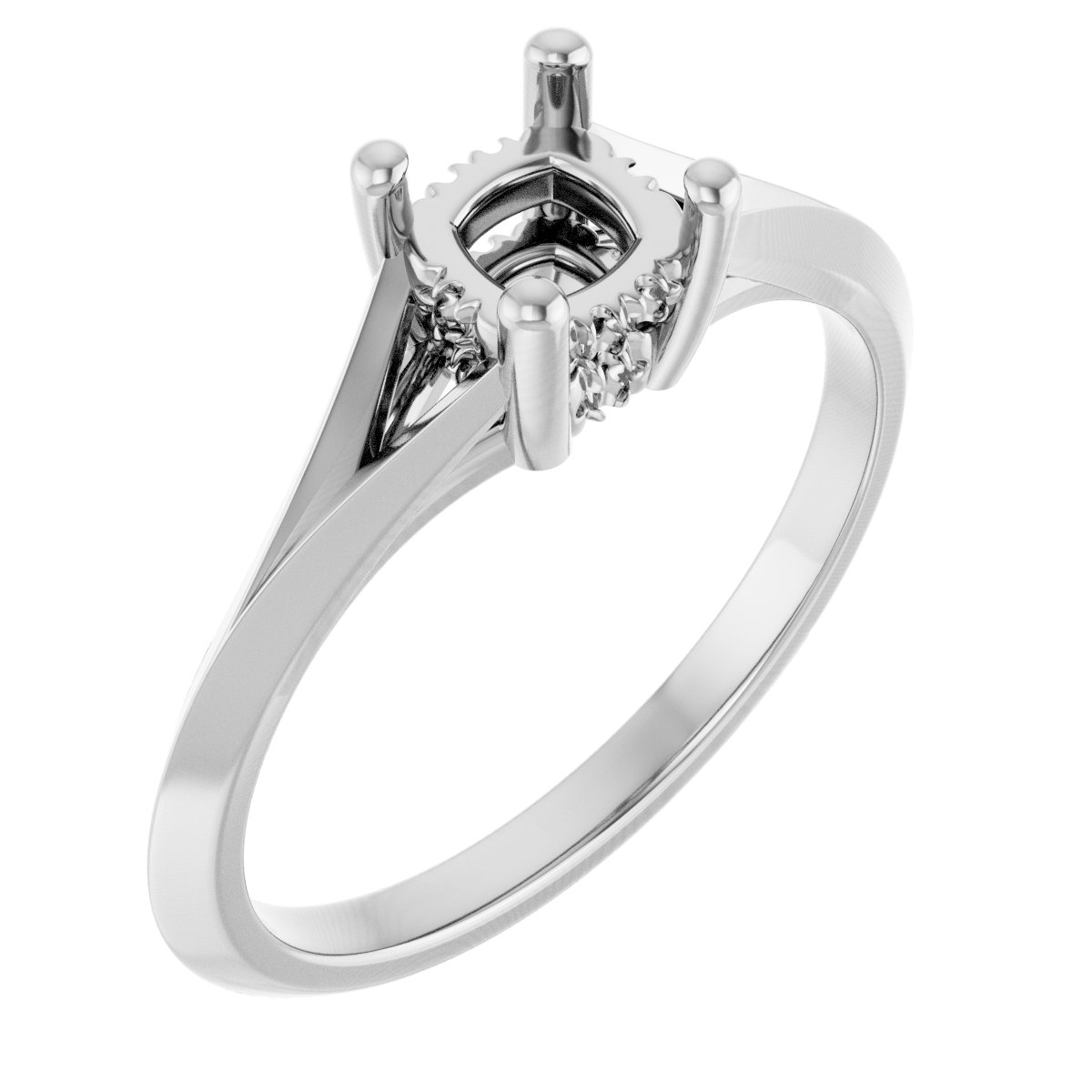 Hidden Halo-Style Engagement Ring