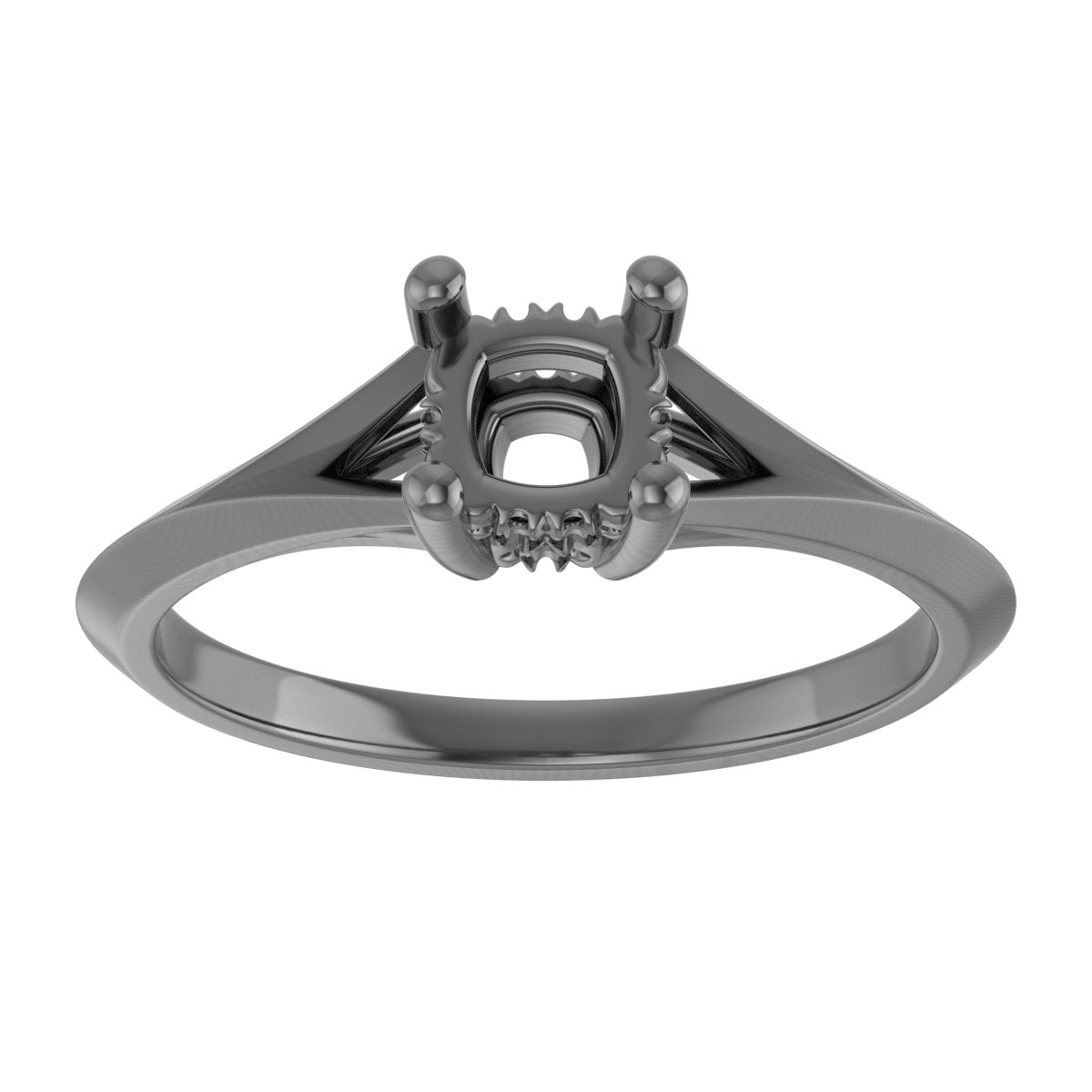 8x6 mm Emerald Engagement Ring Mounting view 3