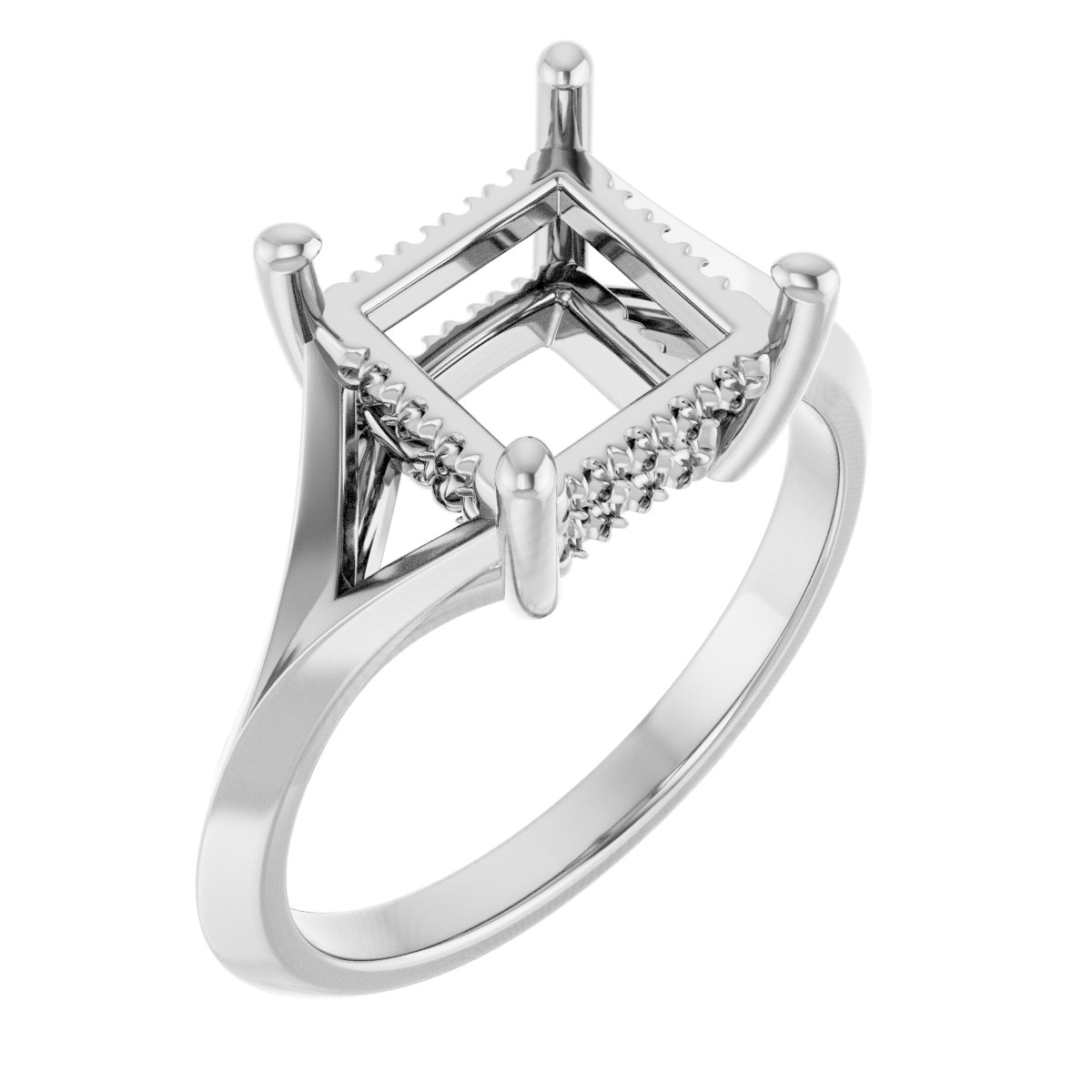 Hidden Halo-Style Engagement Ring