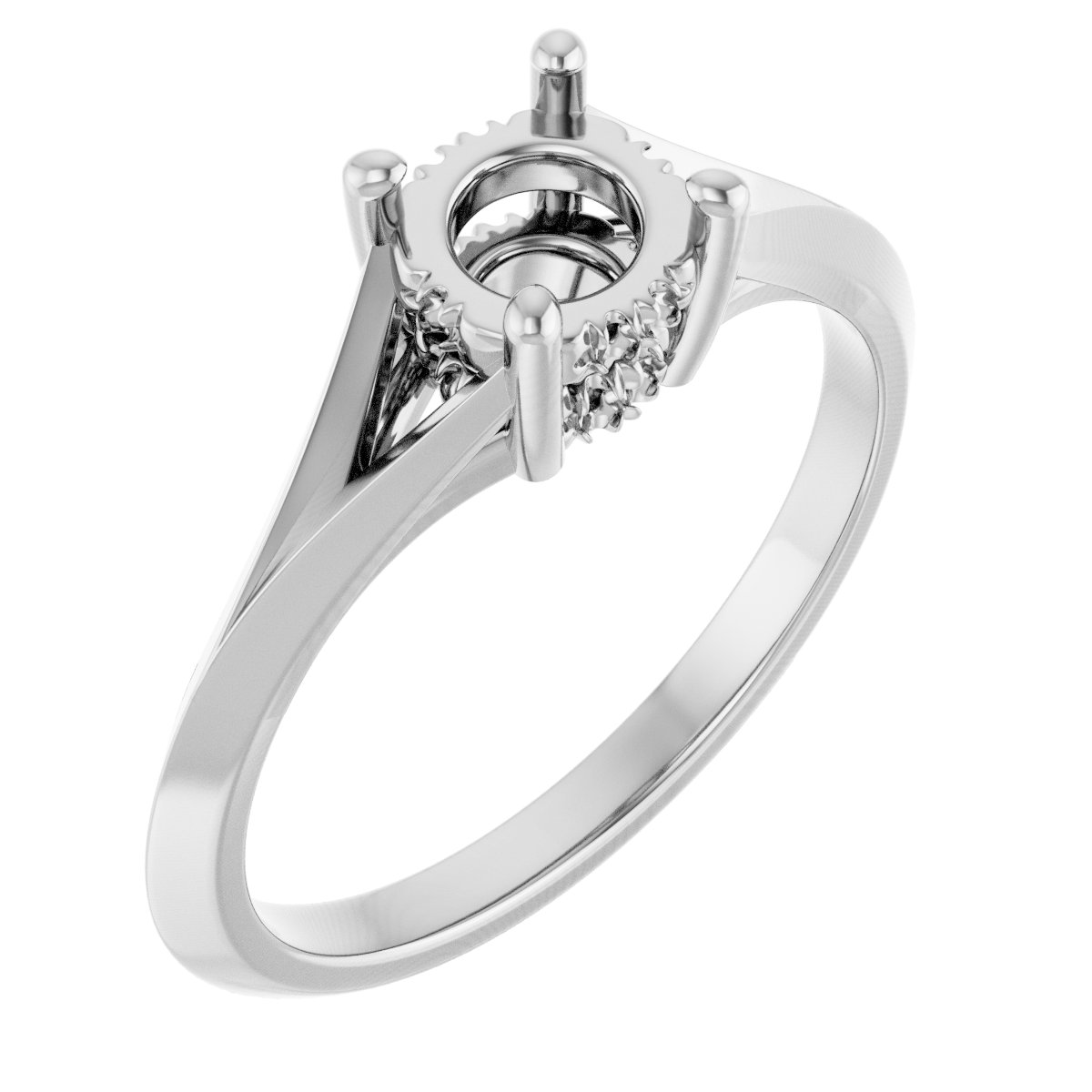 Hidden Halo-Style Engagement Ring