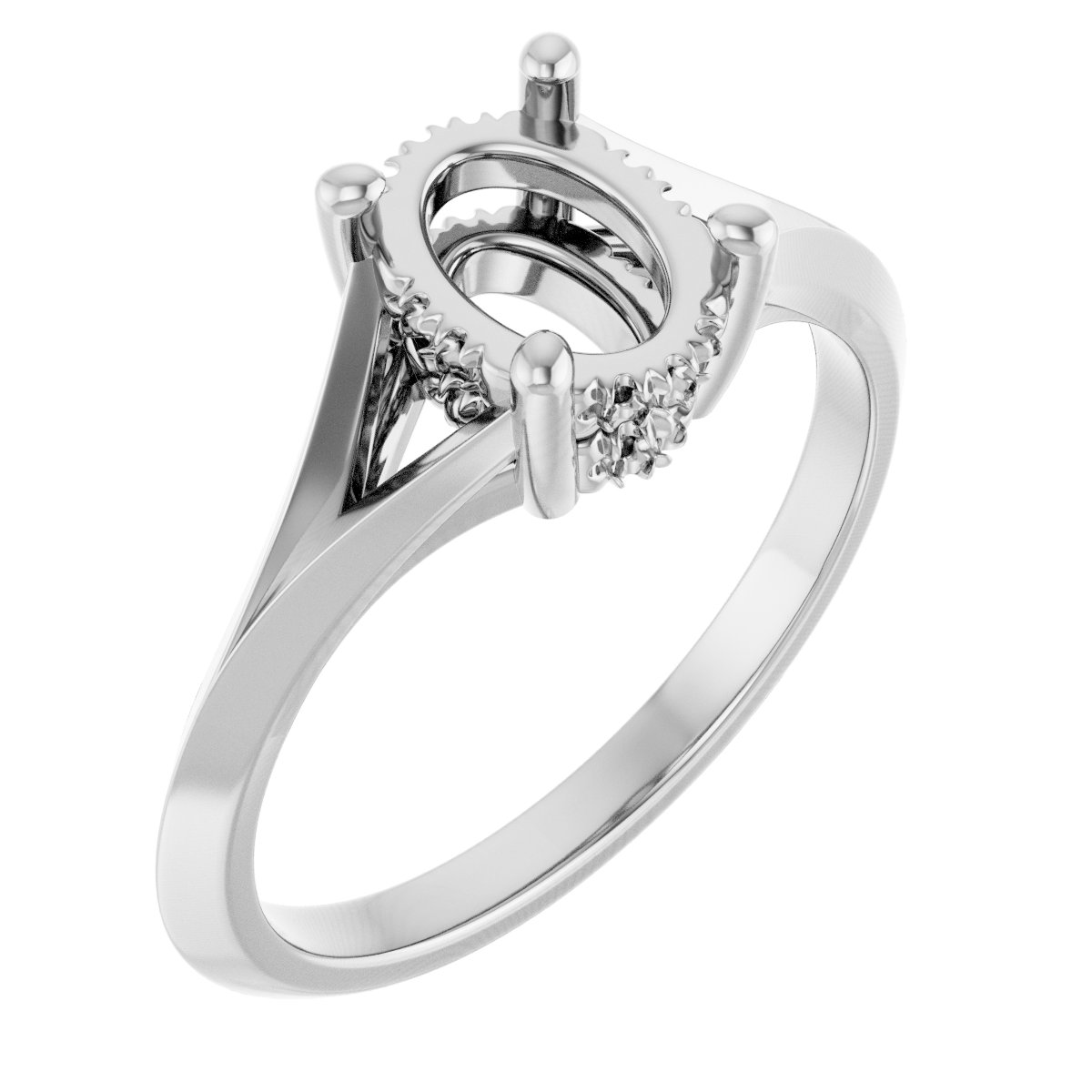 Hidden Halo-Style Engagement Ring