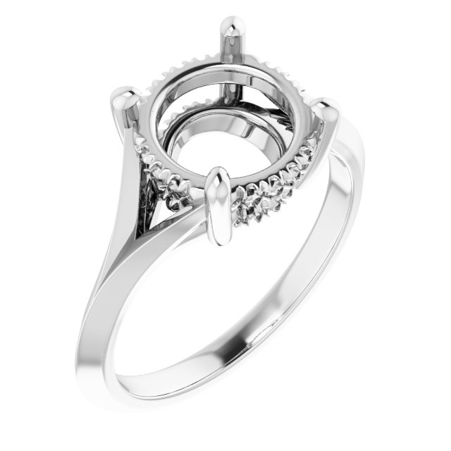Hidden Halo-Style Engagement Ring