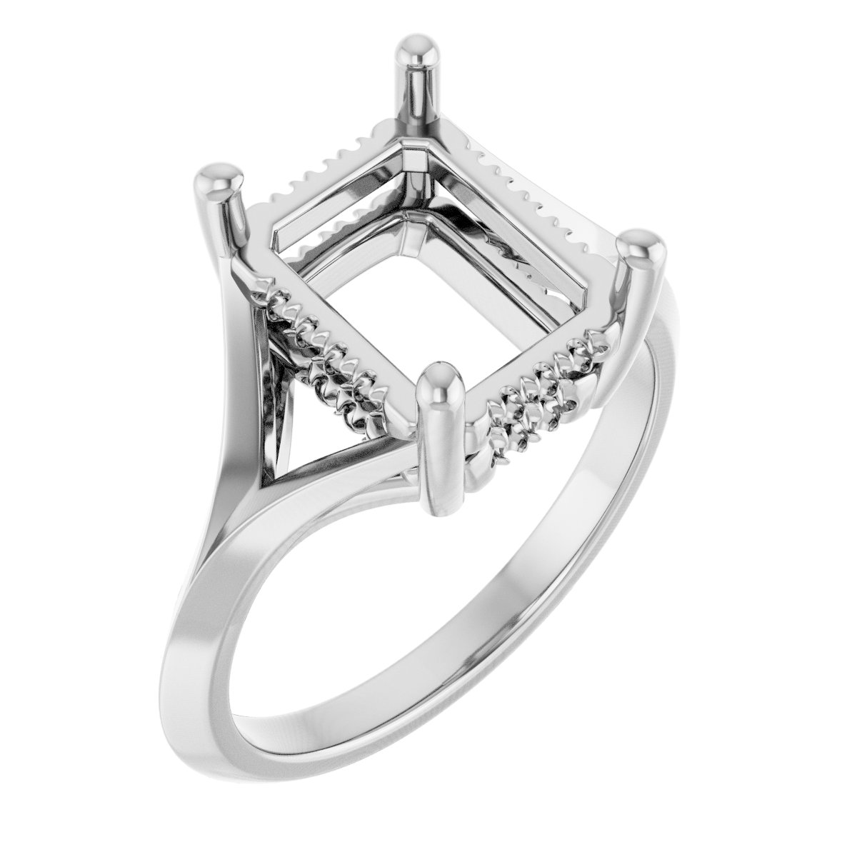 Hidden Halo-Style Engagement Ring