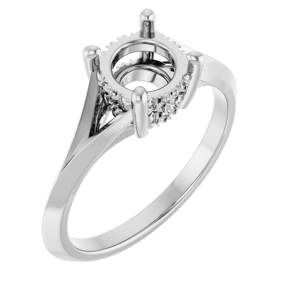 Hidden Halo-Style Engagement Ring