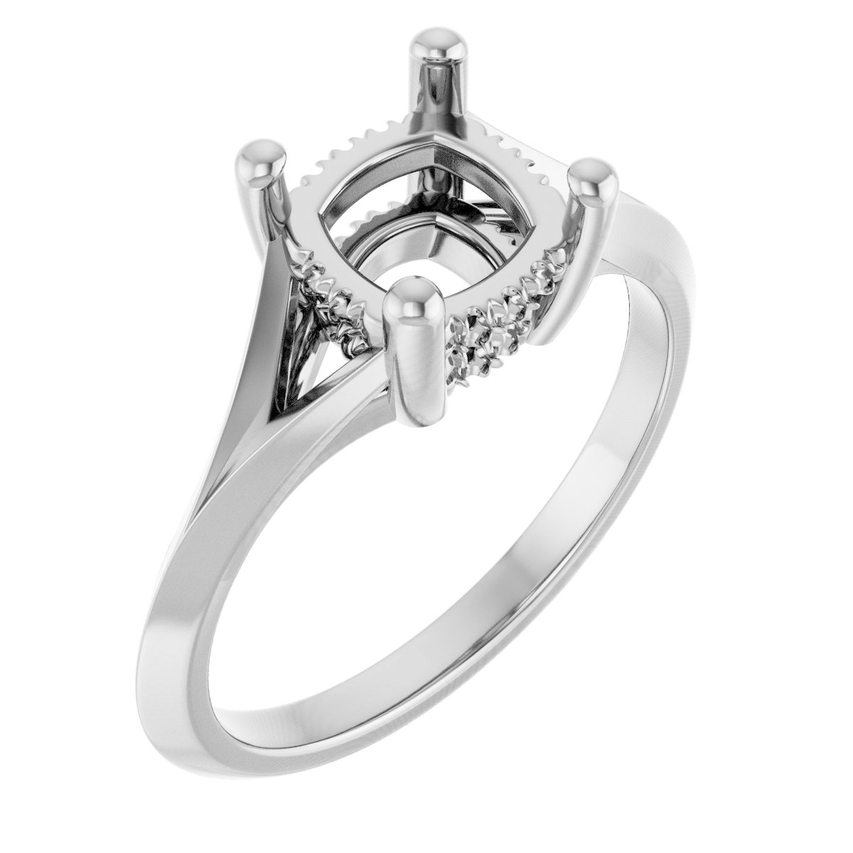 Hidden Halo-Style Engagement Ring