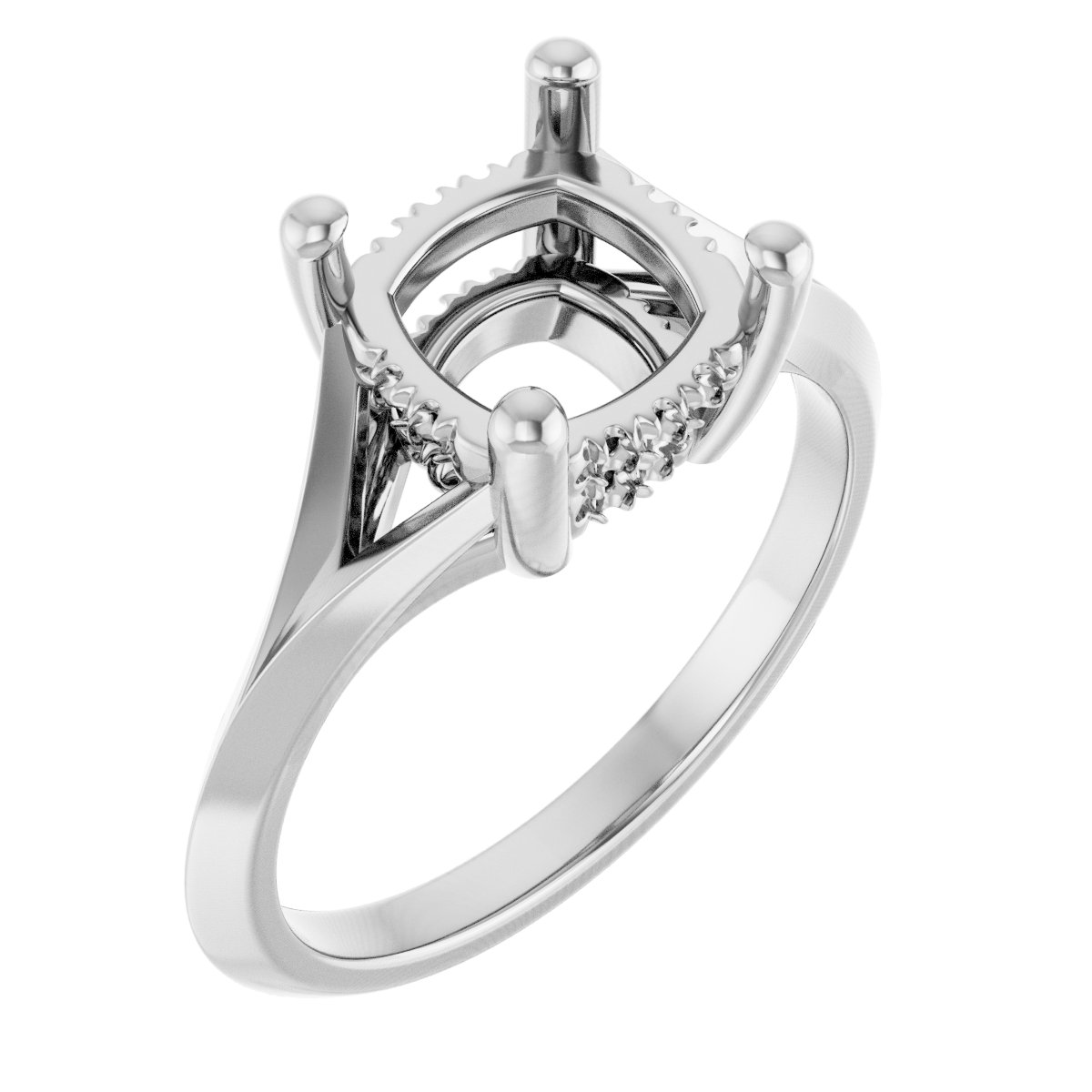 Hidden Halo-Style Engagement Ring