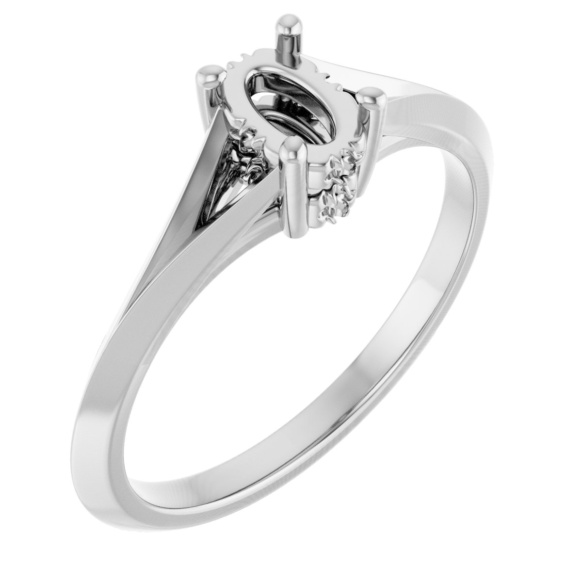 Hidden Halo-Style Engagement Ring