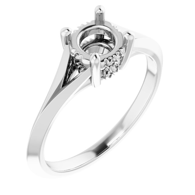 Hidden Halo-Style Engagement Ring