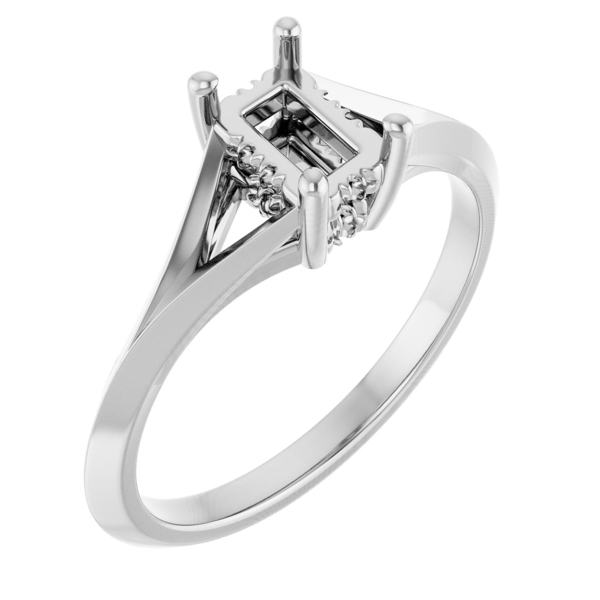 Hidden Halo-Style Engagement Ring