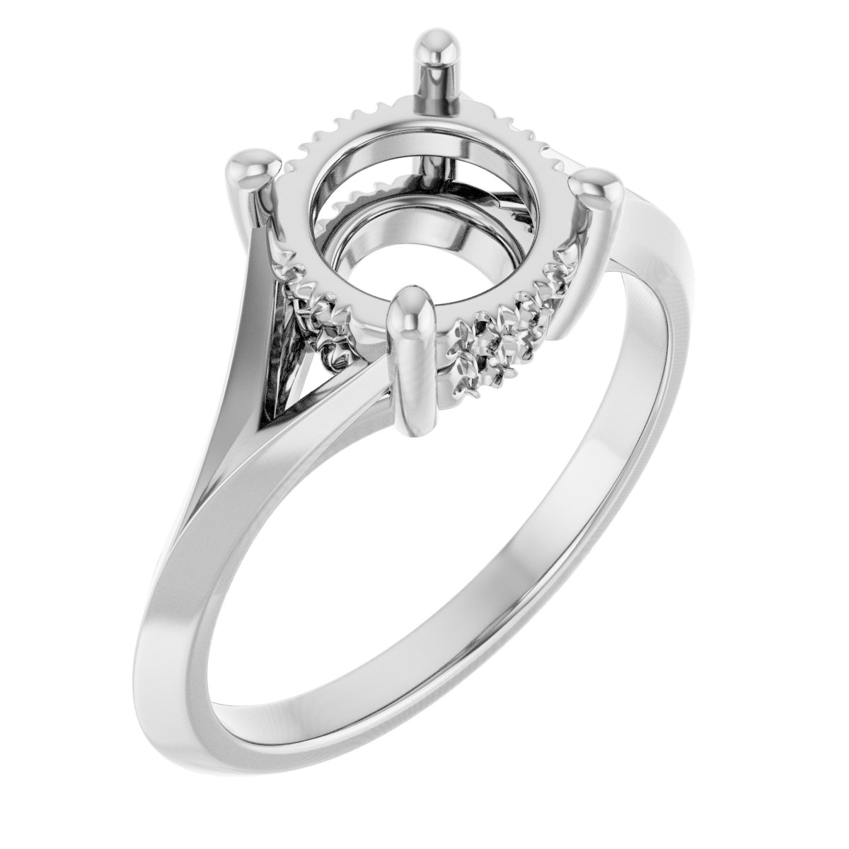Hidden Halo-Style Engagement Ring