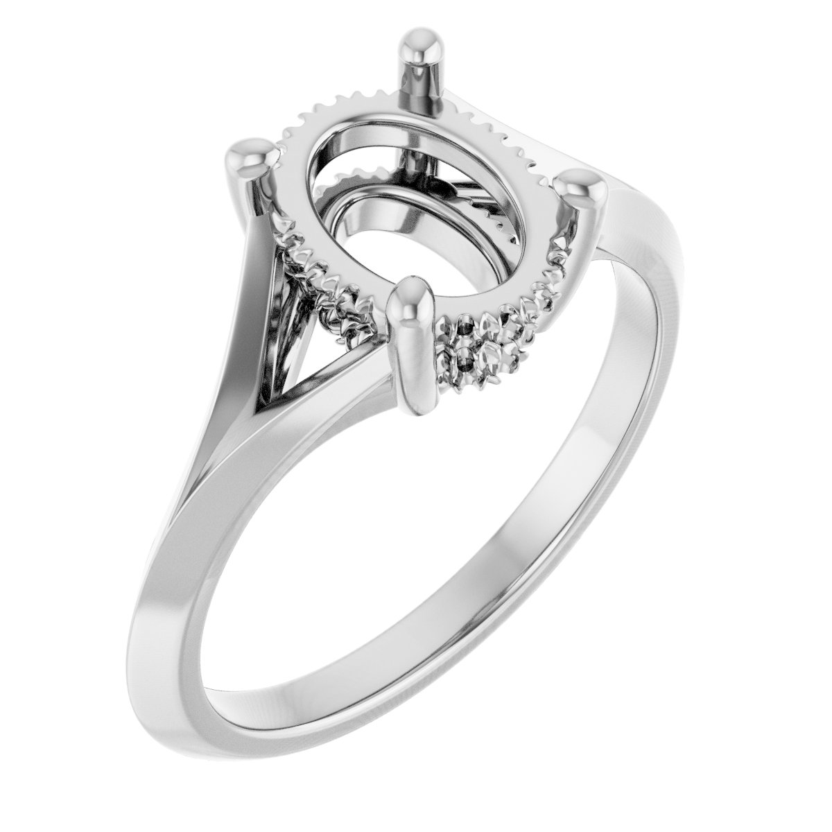 Hidden Halo-Style Engagement Ring