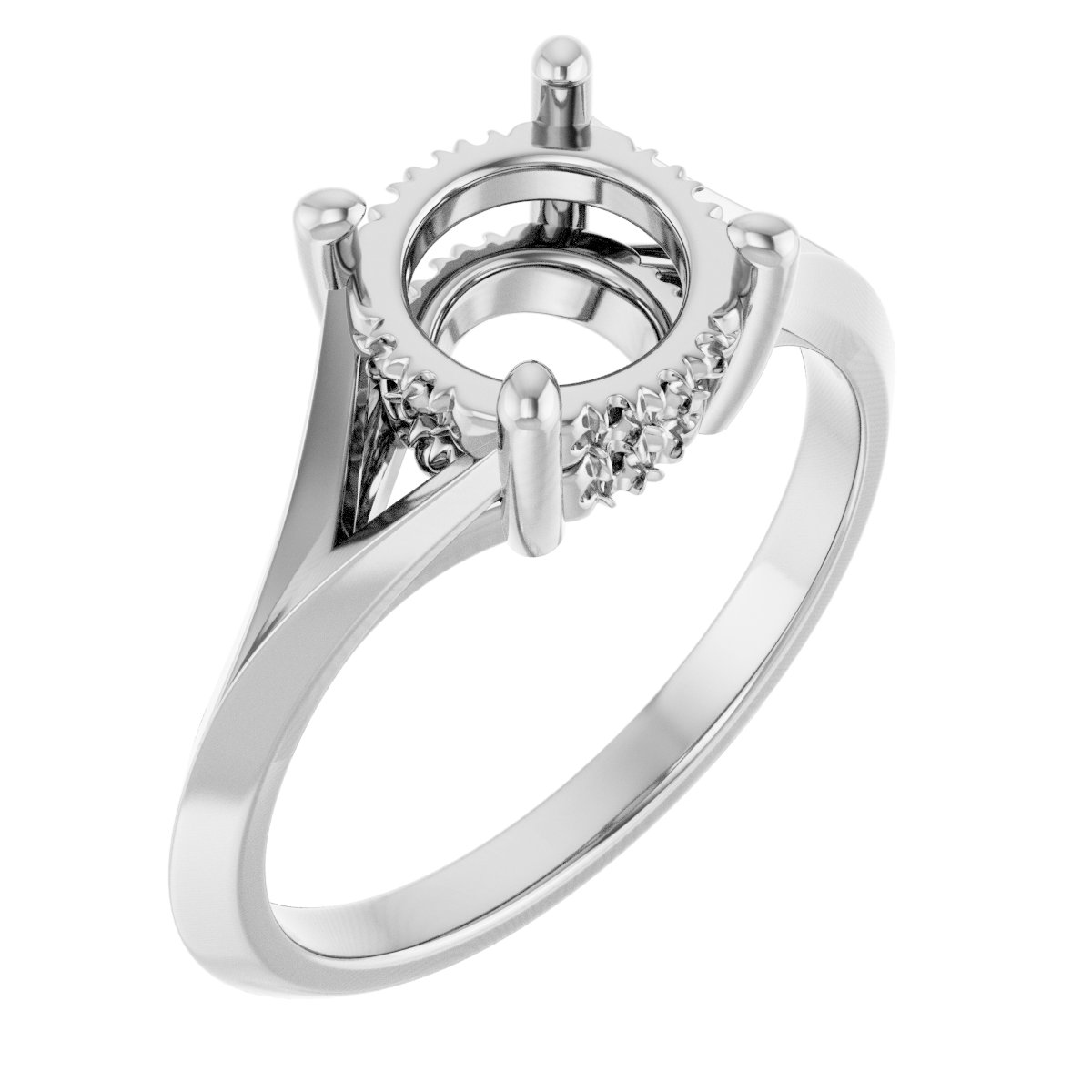 Hidden Halo-Style Engagement Ring