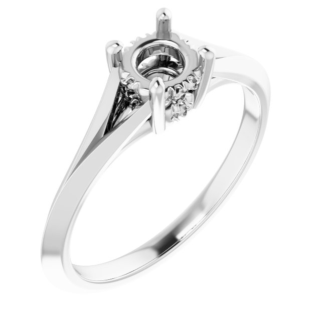 Hidden Halo-Style Engagement Ring