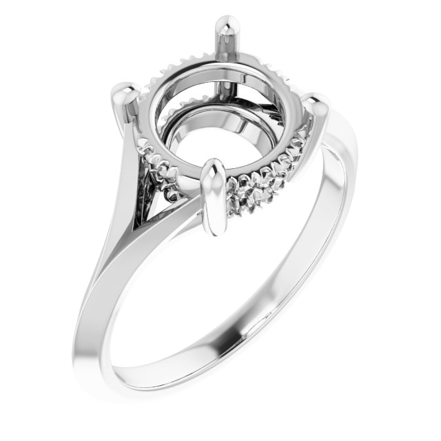Hidden Halo-Style Engagement Ring