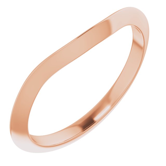 14K Rose Band for 5.8 mm Round Ring