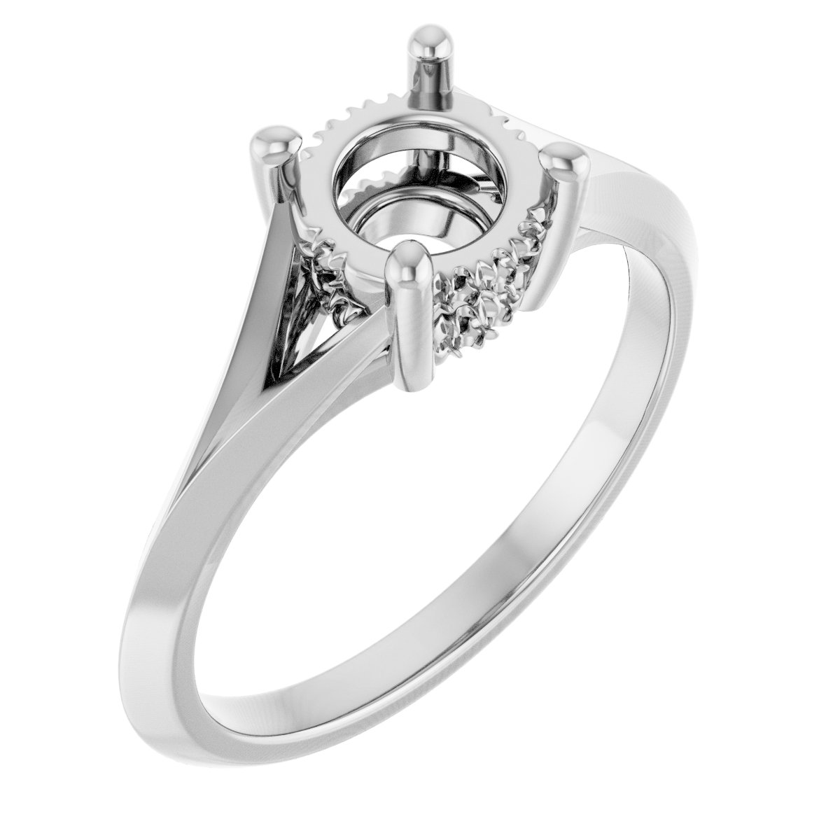 Hidden Halo-Style Engagement Ring