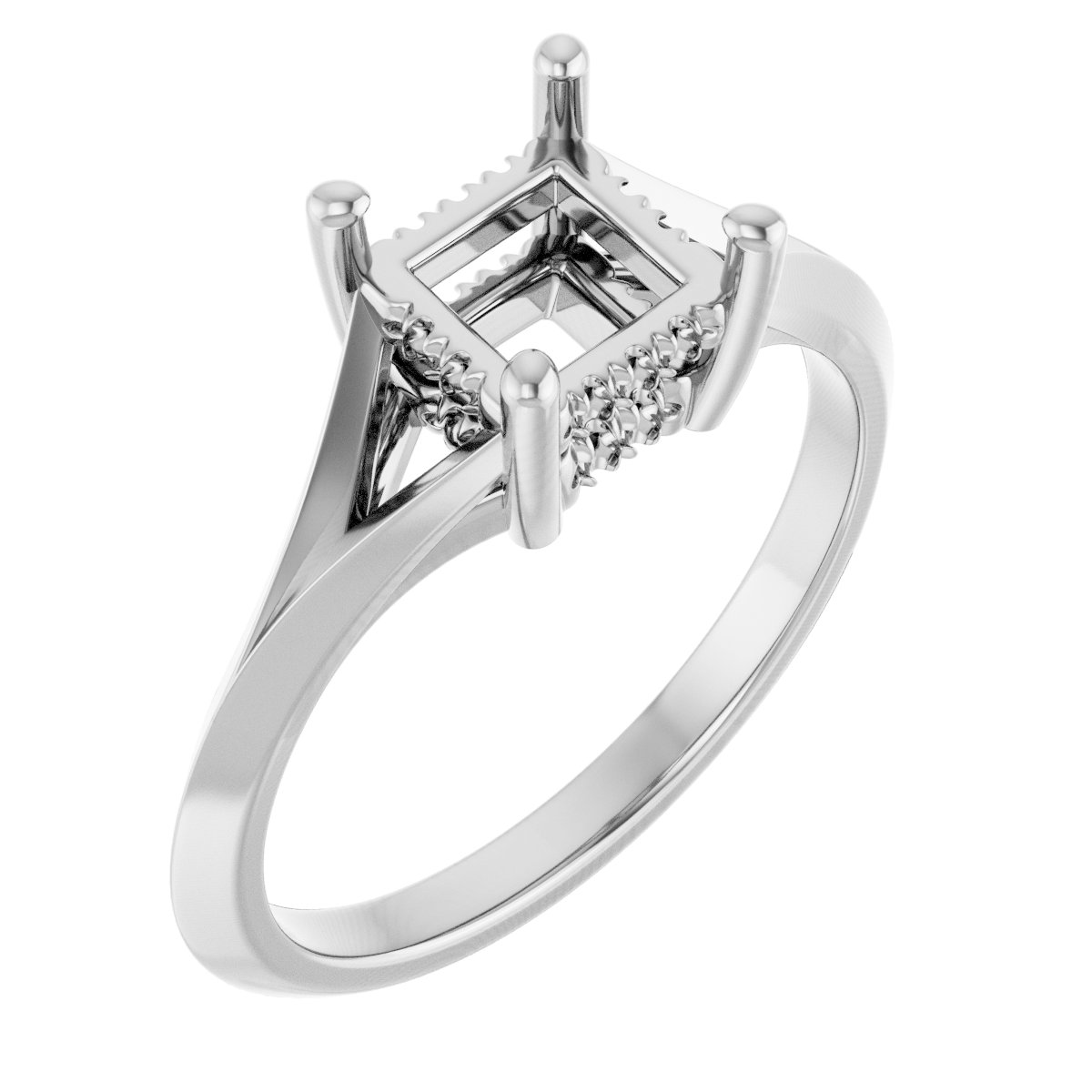 Hidden Halo-Style Engagement Ring